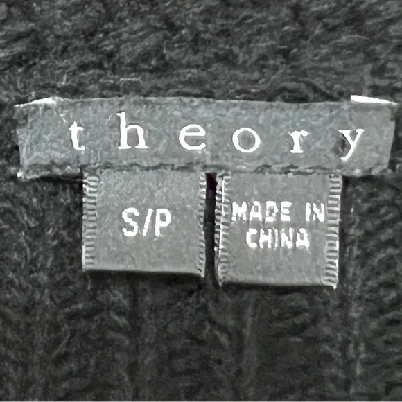 Theory Black Wool Cashmere One Button Longline Women's Cardigan Sweater Small - Picture 11 of 11